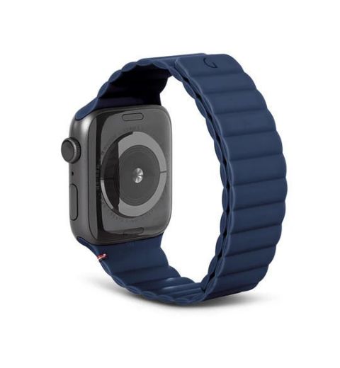 Picture of Decoded Silicone Magnet Traction Lite Strap for Apple Watch 49/45/44/42mm - Matte Navy