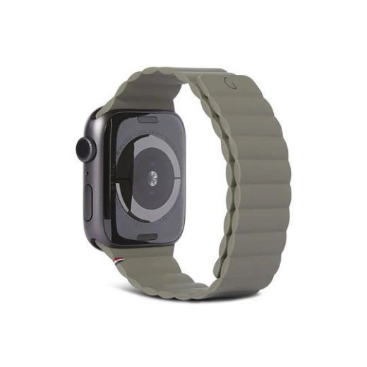 Picture of Decoded Silicone Magnet Traction Lite Strap for Apple Watch 49/45/44/42mm - Olive