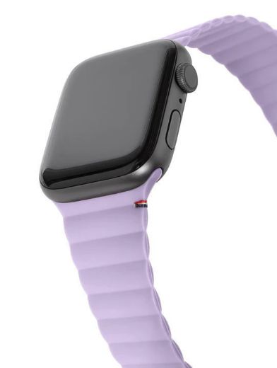 Picture of Decoded Silicone Magnet Traction Lite Strap for Apple Watch 49/45/44/42mm - Lavender