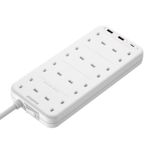 Picture of Momax OnePlug PD 20W 2A1C 8 Outlet Strip - White