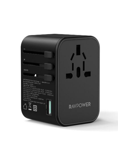 Picture of Ravpower GaN PD Pioneer 65W Travel Adapter 3-Ports - Black