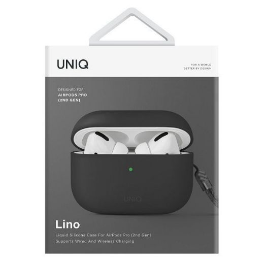 Picture of Uniq Lino Hybrid Liquid Silicone Case for Airpods Pro 2nd Gen - Ash Grey