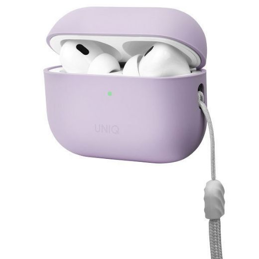 Picture of Uniq Lino Hybrid Liquid Silicone Case for Airpods Pro 2nd Gen - Lilac Lavender