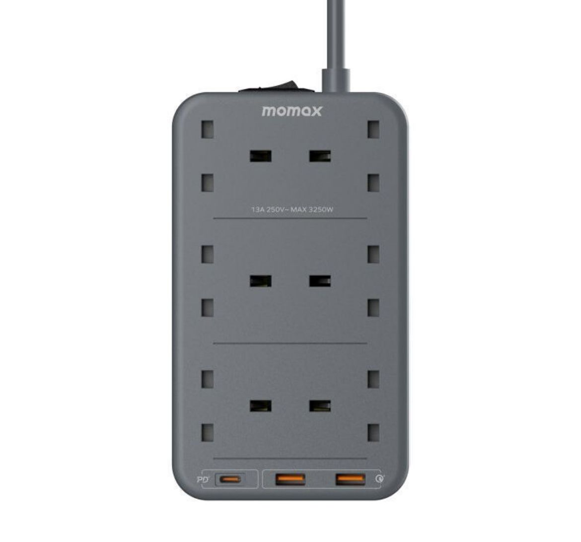 Picture of Momax One Plug PD 20W 6-Outlet Power Strip - Grey