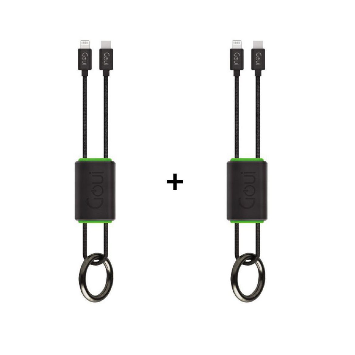 Picture of Goui Bundle (2pcs) Lock USB C to Lightning Key Chain Cable - Black