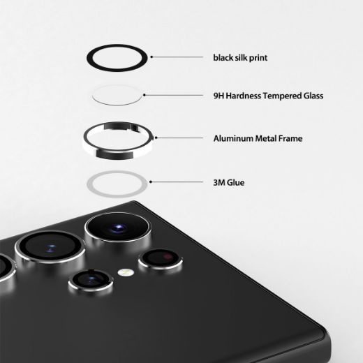 Picture of Araree Metal Ring C-Subcore Camera Lens Protector for Samsung Galaxy S23 Ultra - Clear