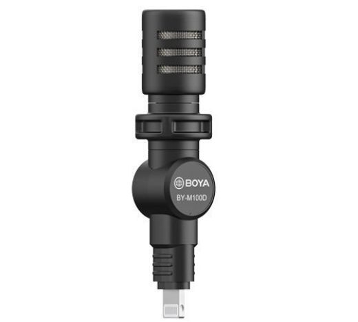 Picture of Boya BY-M100D Mininature Condenser Smartphone Mic with Lightning Connector - Black