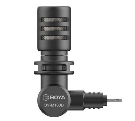 Picture of Boya BY-M100D Mininature Condenser Smartphone Mic with Lightning Connector - Black