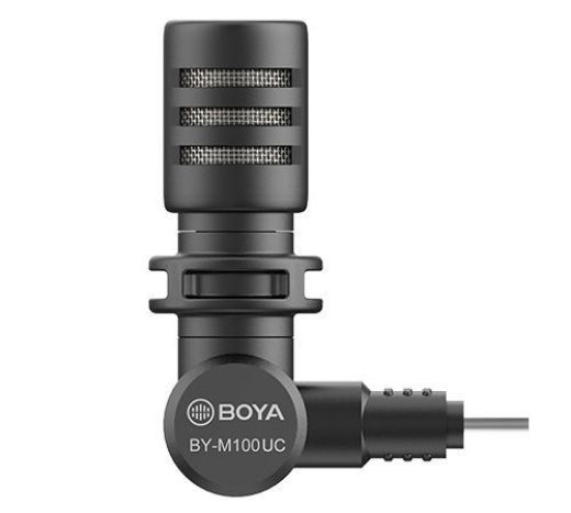 Picture of Boya BY-M100UC Mininature Condenser Smartphone Mic with Type-C Connector - Black