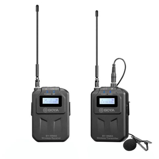 Picture of Boya UHF Wirless Microphone Eco-friendly, no battery needed - Black