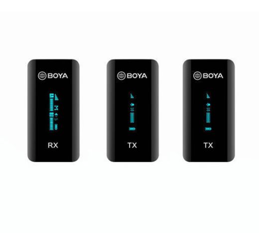 Picture of Boya 2.4GHz Smallest Wireless Microphone 2Transmitter + 1Receiver - Black