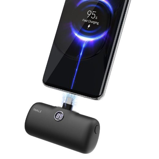 Picture of iWalk LinkMe Pro Fast Charge 4800mAh Pocket Battery Type-C for Android - Black