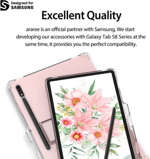 Picture of Araree Flexield SP Case for Samsung Galaxy Tab S8 Plus /S7 Plus with Stand - Clear