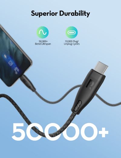 Picture of Ravpower Fast charging USB-C to USB-C Cable 100W 1.5M - Black