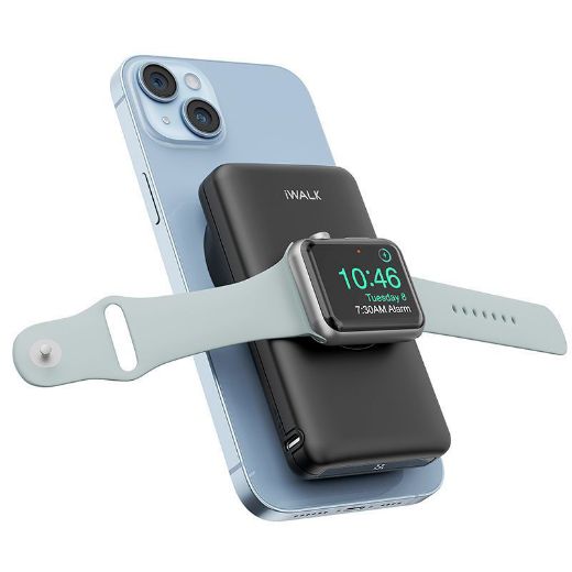 Picture of iWalk MAG-X Magnetic Wireless 10000mAh Power Bank with Apple Watch charging port - Black