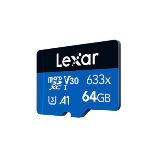 Picture of Lexar 64GB High-Performance 633x MicroSDHC without Adapter - Blue