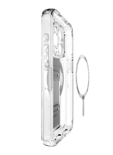 Picture of Itskins Avana Grip-It Series Case Magsafe Compatible With Camera Lens Protector for iPhone 15 Pro - Clear