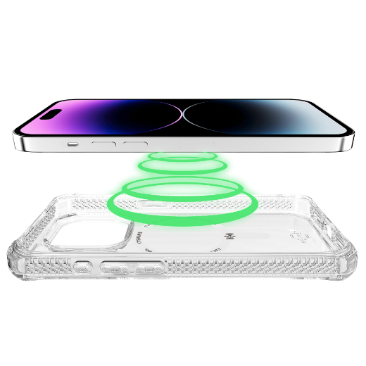 Picture of Itskins Hybrid Clear Case Compatible With MagSafe for iPhone 15 Pro Max - Transparent