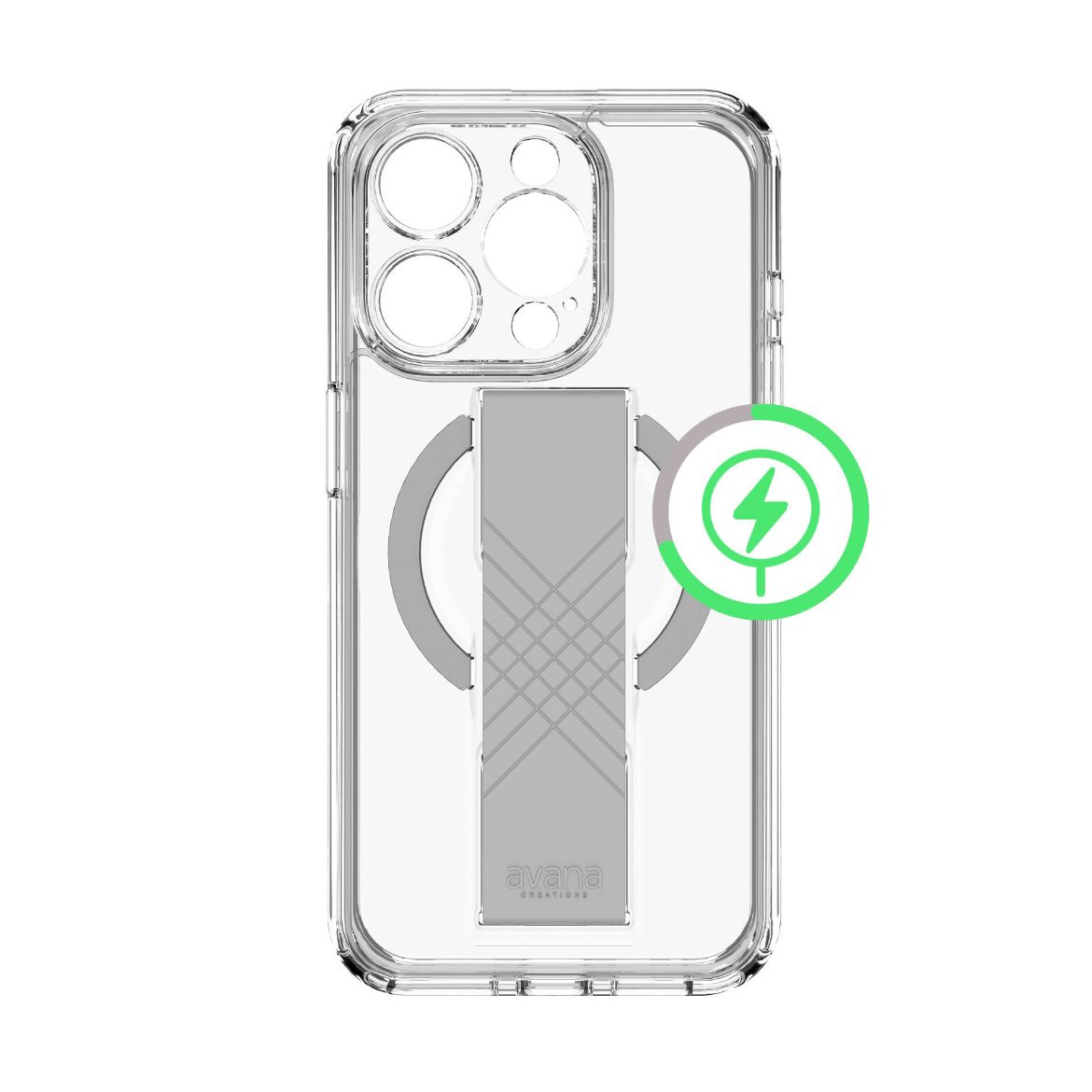 Picture of Itskins Avana Grip-It Series Case Magsafe Compatible With Camera Lens Protector for iPhone 15 Pro - Clear