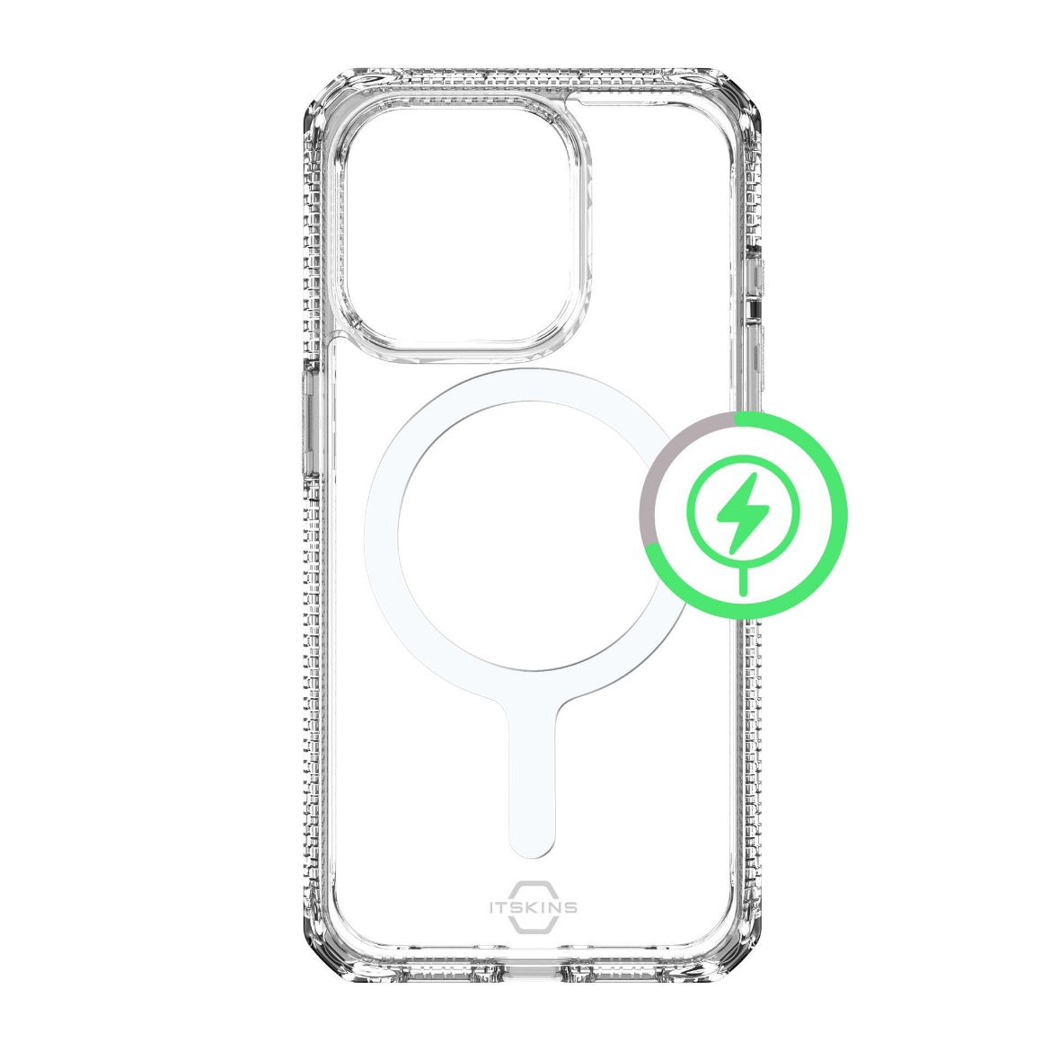 Picture of Itskins Hybrid Clear Case Compatible With MagSafe for iPhone 15 Pro Max - Transparent