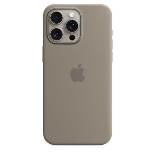 Picture of Apple iPhone 15 Pro Silicone Case with MagSafe - Clay