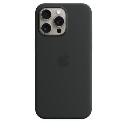 Picture of Apple iPhone 15 Pro Max Silicone Case with MagSafe - Black