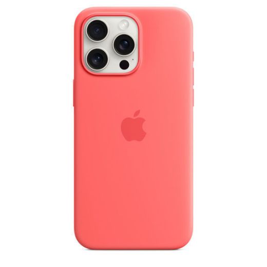 Picture of Apple iPhone 15 Pro Max Silicone Case with MagSafe - Guava