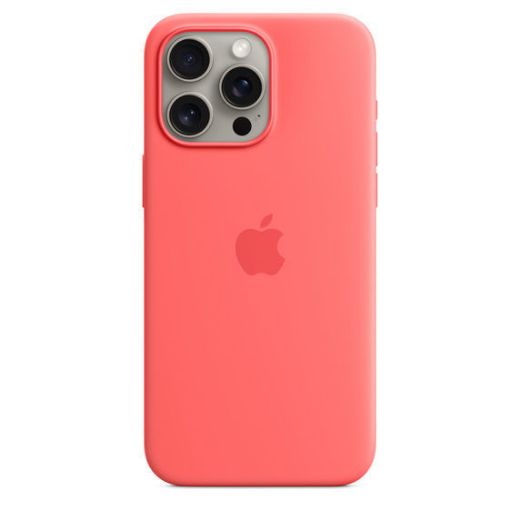 Picture of Apple iPhone 15 Pro Max Silicone Case with MagSafe - Guava