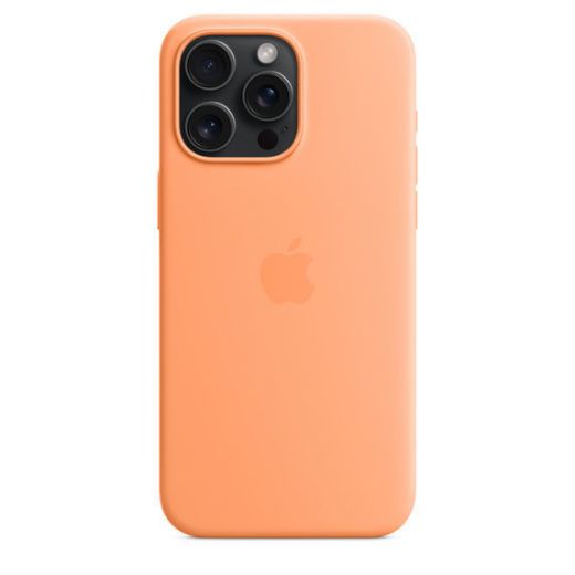 Picture of Apple iPhone 15 Pro Max Silicone Case with MagSafe - Orange Sorbet