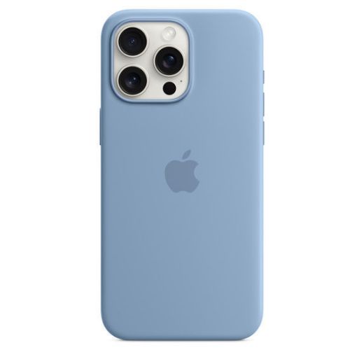 Picture of Apple iPhone 15 Pro Max Silicone Case with MagSafe - Winter Blue