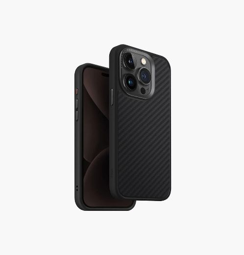 Picture of Uniq Hybrid Case for iPhone 15 Pro Magclick Charging Keva Carbon - Black