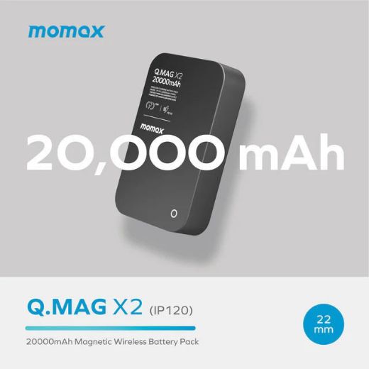 Picture of Momax Q.Mag X2 Wireless Battery Pack 20000mAh  - Black