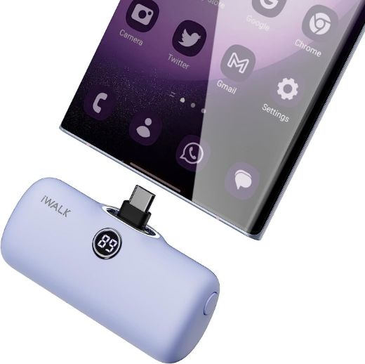 Picture of iWalk Linkme Pro Fast Charge 4800mAh Pocket Battery Type-C With Battery Display - Purple