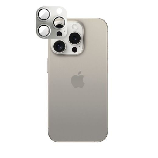 Picture of Smartix Premium Aluminium Camera Glass for iPhone 15 Pro/15 Pro Max - Natural Titanium