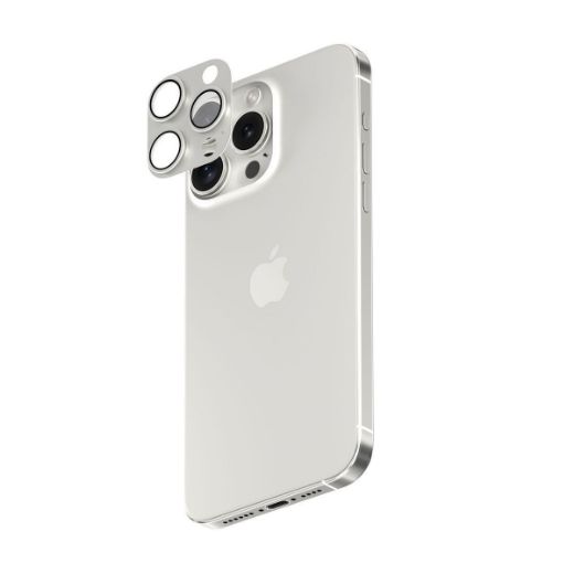 Picture of Smartix Premium Aluminium Camera Glass for iPhone 15 Pro/15 Pro Max - White Titanium