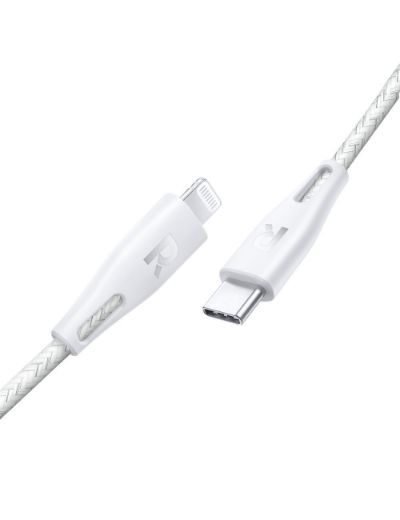 Picture of Ravpower USB-C to Lightning Nylon Cable 1.2M - White