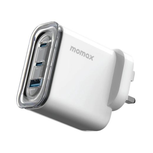 Picture of Momax Flow+ PD 80W 3 Ports GaN Charger - White