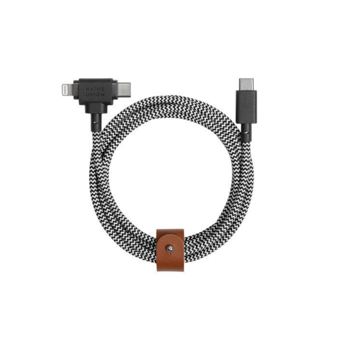 Picture of Native Union Belt Cable Duo USB-C to USB-C/Lightning 1.8M - Zebra