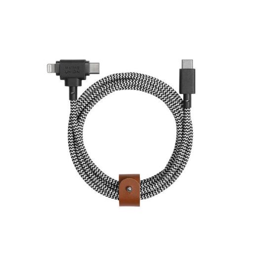 Picture of Native Union Belt Cable Duo USB-C to USB-C/Lightning 1.8M - Zebra