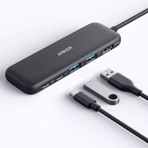 Picture of Anker 332 USB-C Hub (5-in-1) - Black