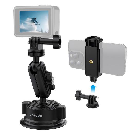 Picture of Porodo Phone & Camera Mount Indoor & Outdoor USE - Black