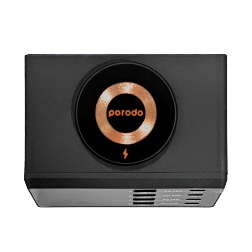 Picture of Porodo Multi-Port Charging HUB Real-Time Power Display Charge 9 Devices Simultaneously 1.2m - Black