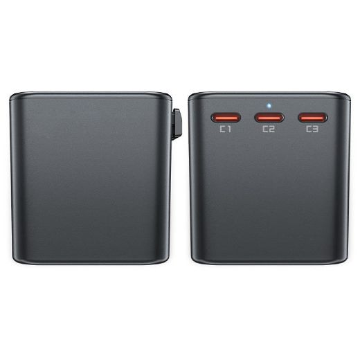 Picture of AceFast 75W GaN Multifunctional Charging Adapter - Black/Gray