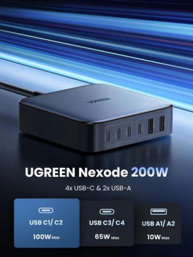 Picture of Ugreen GaN 200W Desktop Charger - Grey