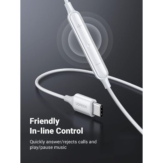 Picture of Ugreen Wired Earphones with Type-C Connector - White