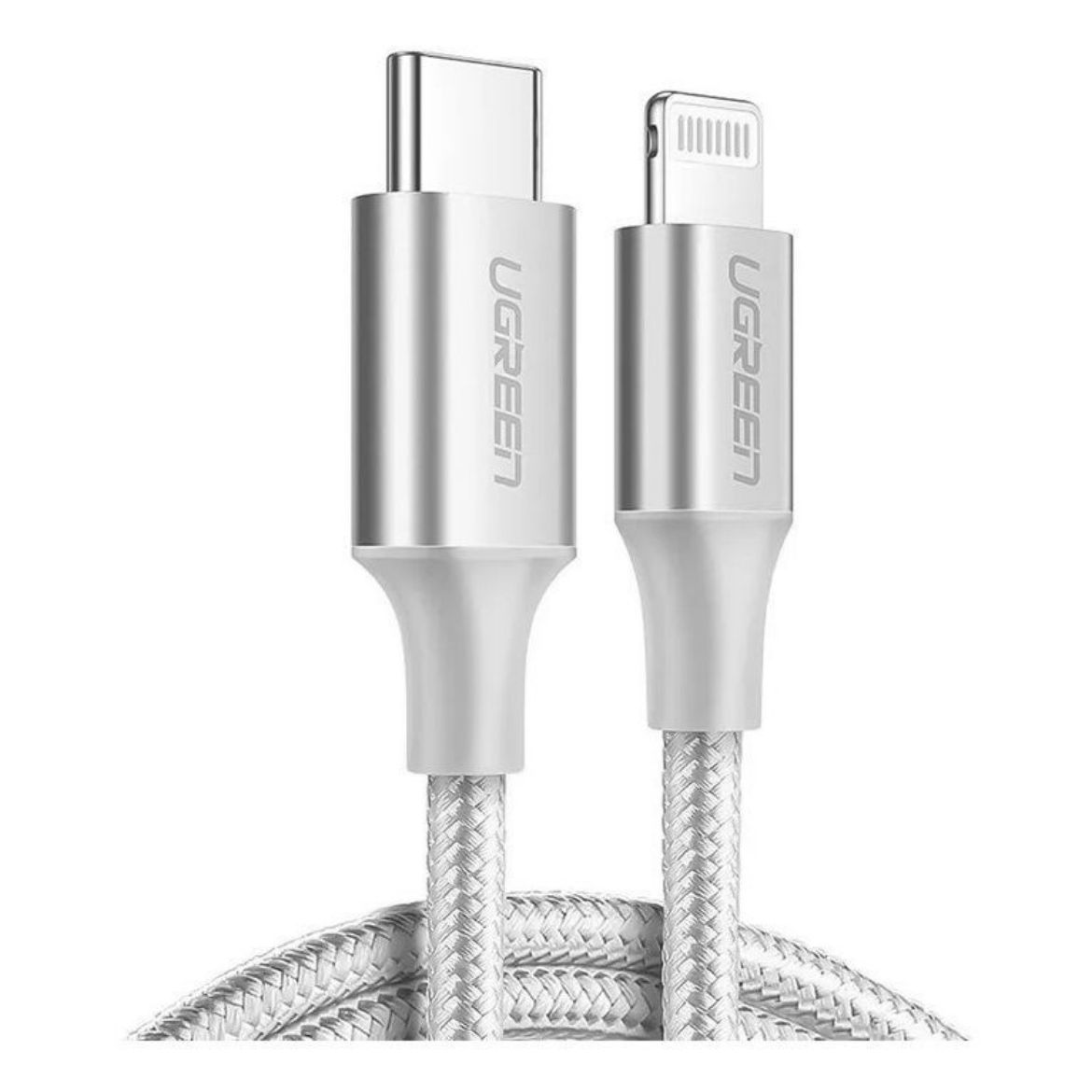 Picture of Ugreen USB-C to Lightning Braided Cable 2M - Silver