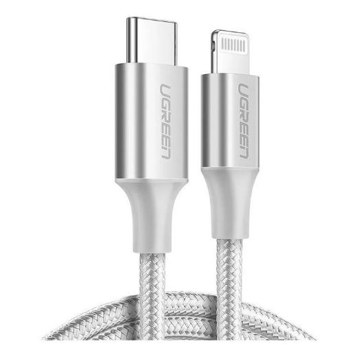 Picture of Ugreen USB-C to Lightning Braided Cable 2M - Silver