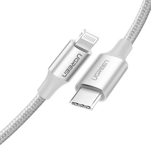 Picture of Ugreen USB-C to Lightning Braided Cable 2M - Silver