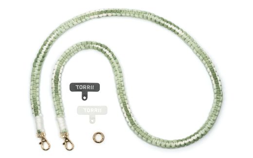 Picture of Torrii Knotty Braided Crossbody Strap - Gradient Green